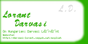 lorant darvasi business card